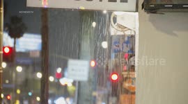 Stockshots: Heavy Rain in Hollywood, LA, USA