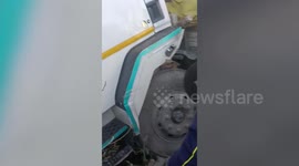 SDRF officials rescue person trapped in dumper vehicle in northern India