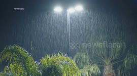 Stockshots: Heavy Rain Hits Oxnard, LA, USA