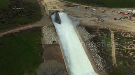 Significant Excess Water Released From Castaic Lake to Prevent Overflow in LA, USA
