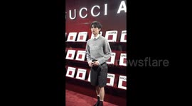 Singer Yiran Zhou attends a GUCCI event in Shanghai, China