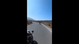 Rookie rider's adventure: Hilarious motorcycle mishap in Nuevo Leon, Mexico