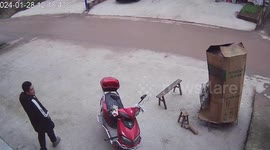 Smoker dodges fireball when cigarette lighter explodes in flames