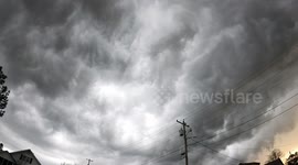 Storm Clouds Over Neighborhood in the Western Kentucky town of Paducah Kentucky