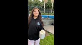 Daughter Pranks Father with Whipped Cream while washing car!!