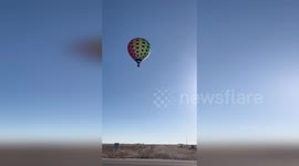 Hot Air Balloon Flies Near Denver Airport, USA