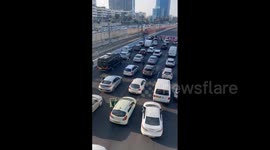 Protesters block Tel Aviv highway demanding to free hostages by Hamas