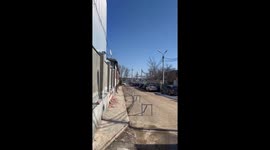 Gunfire erupts before drone crashes into store, causing damage
