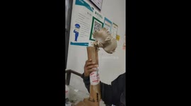 Unclaimed package sprouts mushrooms in express store in southern China