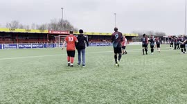 Teen with one of world's rarest brain conditions fulfils dream of scoring a goal for his football team