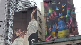 Eduardo Kobra and Ukrainian artist Sasha Korban create giant mural in São Paulo