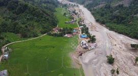 Flash floods in Indonesia's West Sumatra leave trail of destruction revealed in drone footage