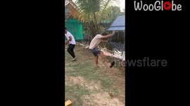 Boy interrupts uncle's call with a hilarious toy snake prank *He FREAKED OUT!*