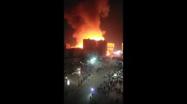 Eyewitness footage shows fire destroying iconic Al-Ahram film studio in Cairo