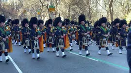 Bagpipers, revelers, commemorators, march in New York City’s St. Patrick’s Day Parade