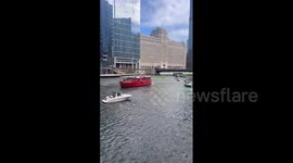 US: Chicago River Dyed Green To Celebrate St. Patrick’s Day