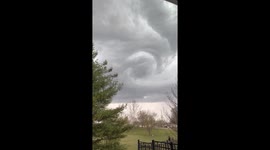 Funnel Cloud Beginning to Form in St. Peters, Missouri