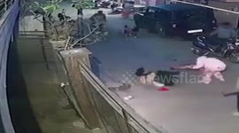Brave mother protects toddler during dog attack in India