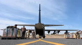 AFCENT's 10th Humanitarian Aid Airdrop Brings Hope to War-Torn Gaza
