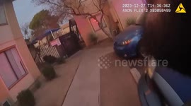 Police Officers Risk Lives to Save Woman from Raging Fire in Las Vegas, US