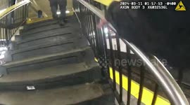 NYPD Officers Save Man's Life After Fall Onto Subway Tracks in Bronx, NY, USA