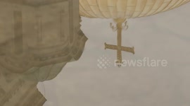 Mourning the death of the Bulgarian Patriarch in Sofia, Bulgaria