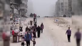 Families are forced to flee due to Israeli raid on Gaza