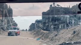 Effects of destruction in the areas of Al-Amal Neighborhood and Hamad Town, Gaza