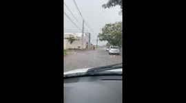 Wardrobe Washes Down the Street with Rain