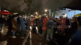 Russian Presidential Election 2024 – Putin’s Opponents Protest Outside Embassy In The Hague