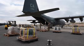 USA Sends Food and Water to Gaza Aboard Military Aircraft