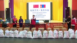 China hands over relief materials to herders in central Mongolia hit by harsh winter