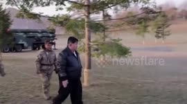 Kim Jong Un oversaw firing drills involving multiple rocket launchers