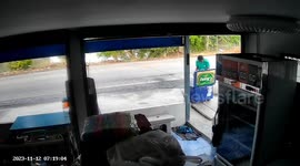 Car crashes into shop almost crushing woman stood outside