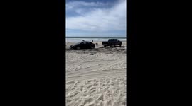 Spring Breakers Abandoned Car on Beach St. Patrick’s Day #beach #springbreak2024