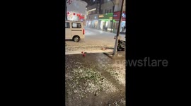 Heavy Rain Joins Massive Hailstorm Turns Streets into Icy Rivers in Zhejiang, China