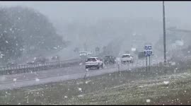 US: Low-Pressure System Brings Lake Effect Snow To New York On First Day Of Spring