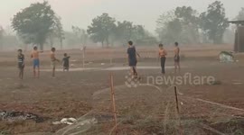 Storms tears away home's roof in northeast Thailand