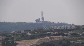 Israel bombs Hezbollah military structure and observation post in Naqoura, Lebanon