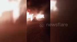 Huge fire rips through camp for Syrian refugees in Lebanon