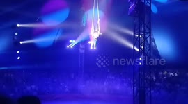 Gymnast hospitalised after heart-stopping fall during circus performance in Russia