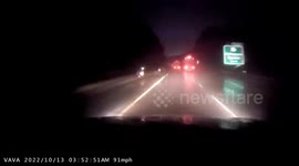 Accident: Driver Speeding Down Hazardous Road Smashes Into Guard Rail