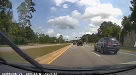 Distracted driver on their phone rear-ends school bus in Georgia