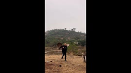 Chicken Farmer's Call Resembles Summoning Fighter Jets in China