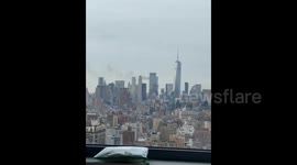 US: Smoke Billows From Manhattan High-Rise Under Construction As Fire Breaks Out On Rooftop