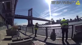 NYPD Officers Save Woman From East River Suicide Attempt in New York, USA