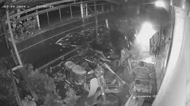 Speeding pick-up truck crashes into house
