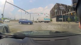 Crash: Red Light Runner Gets Sideswiped At Intersection