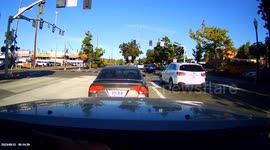 Reckless Driving: Blue Car Fails To Yield At Intersection And Collides With a Civic