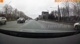 WTF Moment: Lady Running Across The Road Gets Hit By Oncoming Car